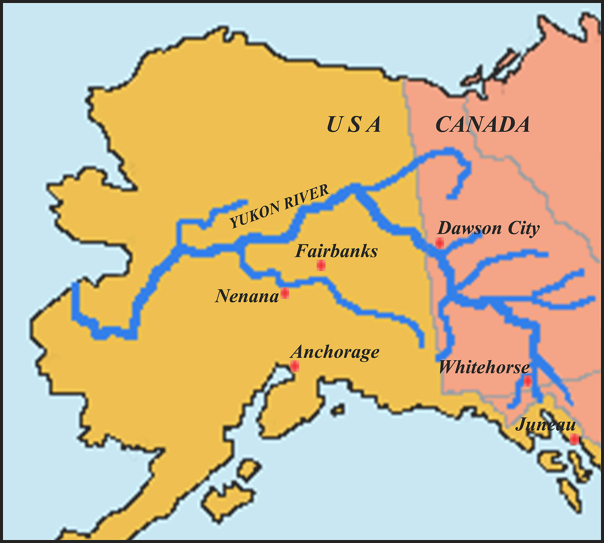 Река юкон относится к бассейну. Река Юкон Аляски карта. Река Юкон на карте Северной Америки. Река Юкон Америки на карте.